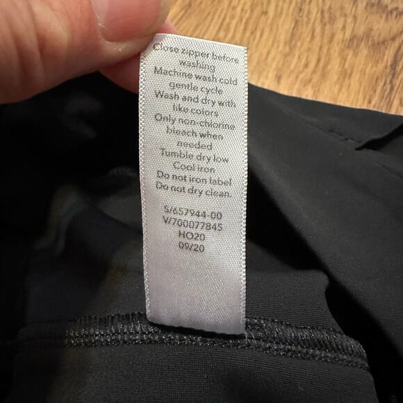 Athleta Black red stellar novelty trouser free cut hem pipping pants size 0P - Picture 8 of 10